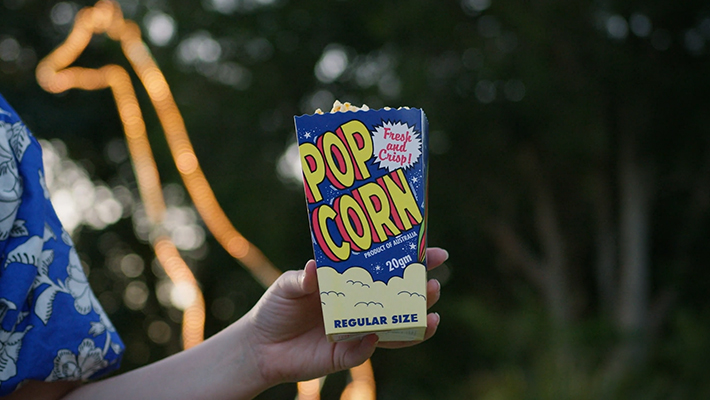 Freshly-popped popcorn